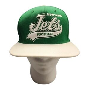 NFL Vintage New York Jets Football Mitchell & Ness Cap Mens Green White Snapback